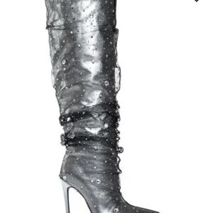 Elegant Silver Women's Boots